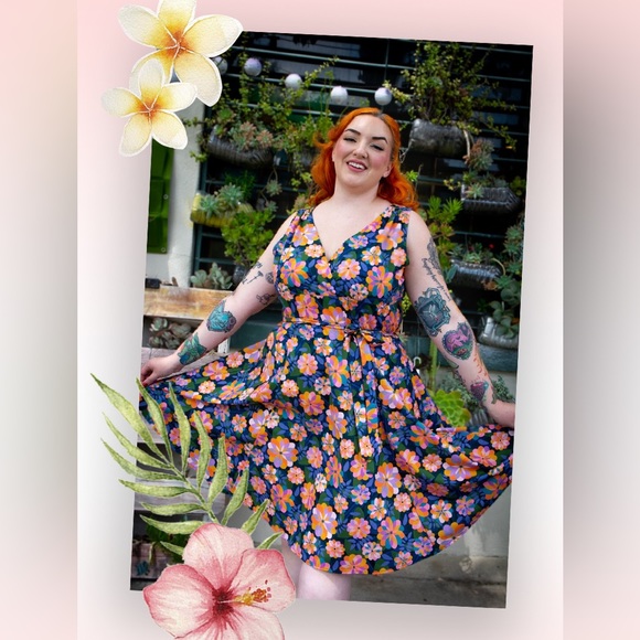 Dresses & Skirts - Heart of Haute Marie Dress in Malibu pinup mod cotton Dress retro 12 XL